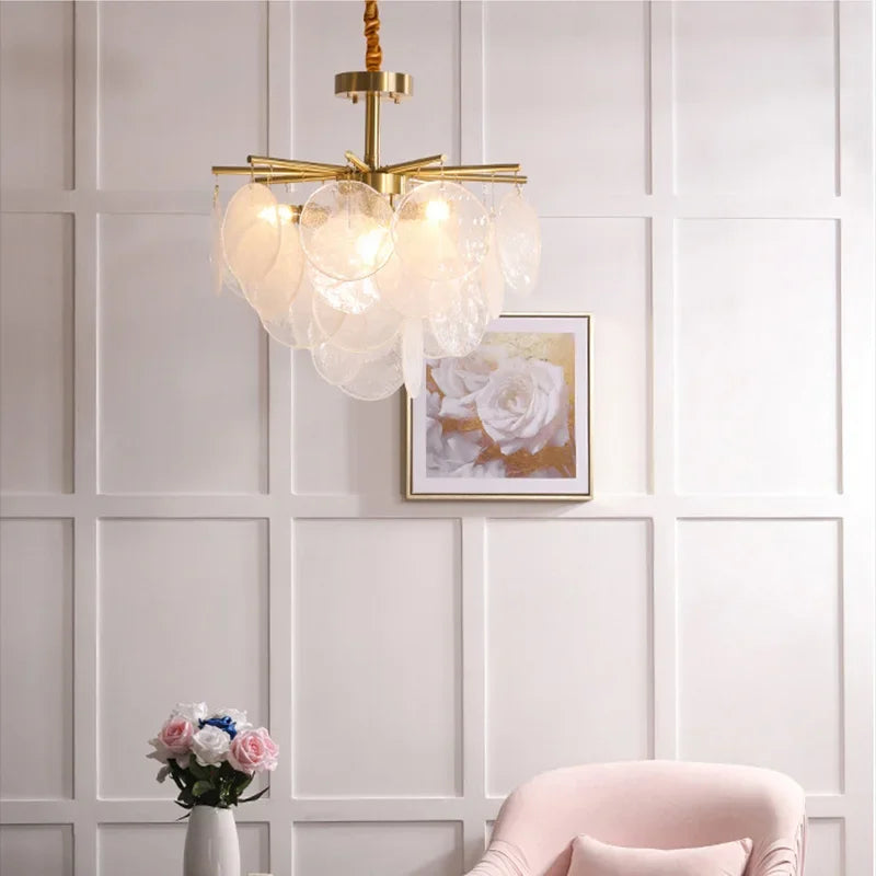 Axyaa Shell Chandelier Pendant Light for Modern Home Decor