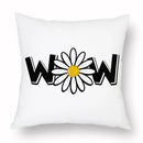 Axyaa Yellow Daisy Peach Skin Pillowcase
