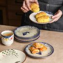 Axyaa Ceramic Sushi Plate: Retro Japanese Style Tableware for Desserts and Cakes