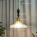 Axyaa Green Glass LED Pendant Lights - Japanese Style Home Decor Chandelier