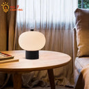 Axyaa Wood Glass LED Table Lamp for Home Decor and Lighting