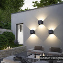 Axyaa LED Cube Wall Sconce, Waterproof Aluminum Lamp for Indoor & Outdoor