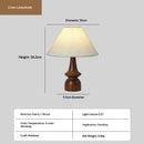 Axyaa Wooden Table Lamp, Wabi-sabi Retro Style, Solid Wood & Metal Bedroom Ambiance