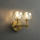 Axyaa Copper Crystal Wall Light Ball Sconce for Bedroom and Living Room