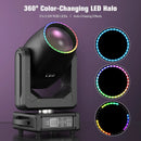 Axyaa 200W RGB LED Beam Moving Head Light with Rainbow & Atomization Effect for Stage