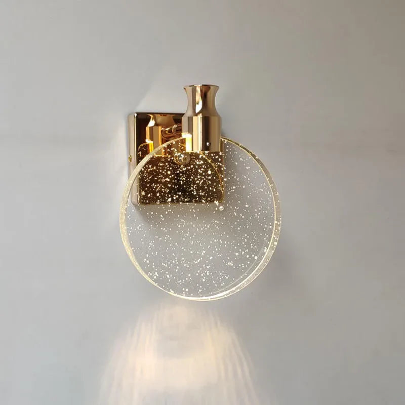 Crystal Bubble Wall Lamp for Bedroom, Minimalist Living Room Lighting by Axyaa.