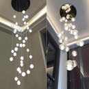 Axyaa Crystal Chandelier Balls Pendant Light for Staircase and Hallway