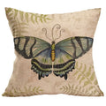 Axyaa Butterfly Pattern Linen Cushion Sleeve for Home Living Room Bedroom Sofa Car