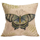 Axyaa Butterfly Pattern Linen Cushion Sleeve for Home Living Room Bedroom Sofa Car