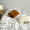 Axyaa Cozy Pumpkin Pine Cone Throw Pillow - Caramel Cream