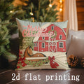 Axyaa Christmas Print Pillow Cover for Sofa Bedroom Car Cushion