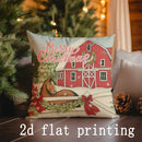 Axyaa Christmas Print Pillow Cover for Sofa Bedroom Car Cushion