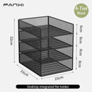 Axyaa Desk Organizer: 4-Tier Desktop Storage Rack & File Holder