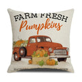 Axyaa Thanksgiving Pumpkin Pillow Cover 45*45cm Home Decor Cotton Linen