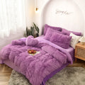 Axyaa Plush Crystal Duvet Set - 4-Piece Mink Bedding Ensemble
