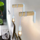 Axyaa Retro Wood Wall Sconce Lamp E27 Indoor Bedroom Lighting Vintage Fixture