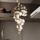 Axyaa Ginkgo Leaf Luxury Flower Chandelier for Elegant Villa Decor