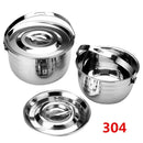 Axya Stainless Steel Basin Lid Soup Pot Oil Seasoning Cylinder Egg Stew Milk Salt Bottle