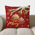 Axyaa Snowman & Christmas City Decor Pillow Cover for Sofa, Bedroom, Car