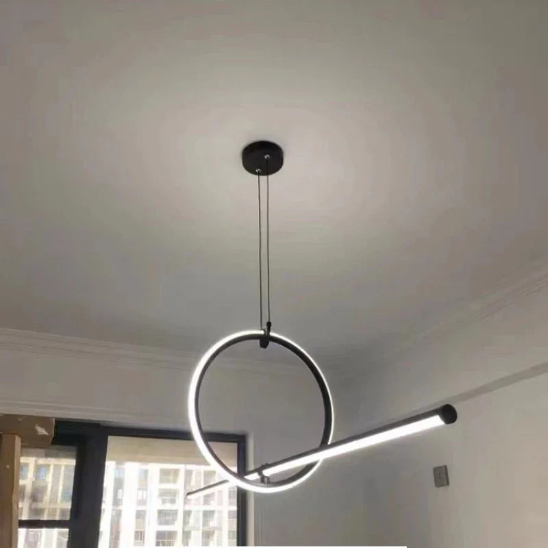 Axyaa Geometric LED Pendant Lighting for Minimalist Kitchen Island