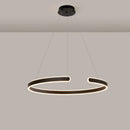 Modern LED Semicircle Ring Pendant Light for Living Room by Axyaa