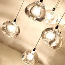 Axyaa Water Droplet Crystal LED Chandelier, Modern Luxury Pendant Light