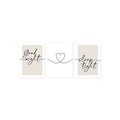 3-Piece Axyaa Bedroom Wall Decor Set, Minimalist Couple Themed Prints, Modern Canvas Painting