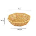 Axyaa Rattan Fruit Plate & Tea Tray: Retro Woven Storage Basket for Picnics & Snacks