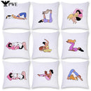 Axyaa Cute Girl & Puppy Everyday Life Pillow Case & Cushion Cover Cozy Home Decor