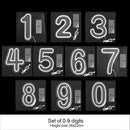Axyaa LED Neon Digital Numbers Light Sign - 15-inch High, USB Powered