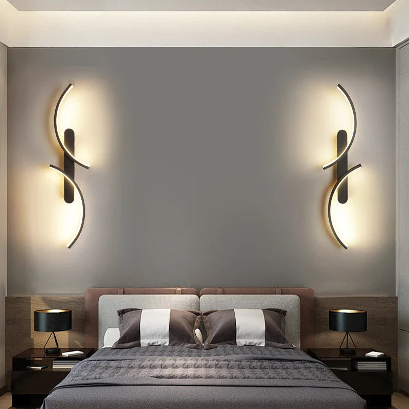 Axyaa Modern LED C Shape Wall Sconce for Home Decor Lighting in Living Room Bedroom Hallway Office