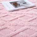 Axyaa Plush Jacquard Carpet Anti-Slip Rug - Gray Beige Simple Home Floor Cover