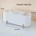 Axyaa Cosmetics Storage Box Dust-proof Makeup Organizer for Bathroom Jewelry Swabs Pads