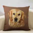 Axyaa Cute Dog Decorative Cushion Cover 45x45cm Linen Sofa Pillowcase Home Bedroom Decor