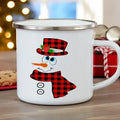 Axyaa Deer Santa Enamel Mug | Christmas Party Drinkware | Xmas Gift Mug