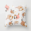 Axyaa Cute Animal Print Polyester Pillowcase for Bedroom Living Room 45x45cm