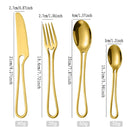 Axyaa 4-Piece Stainless Steel Hollow Handle Western Dinnerware Set