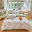 Axyaa Floral Printed Cotton Duvet Cover - Luxury Bedding with Zipper Closure