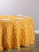 Axyaa Petal Rose Tablecloth: Modern 3D Design for Wedding and Hotel Tables