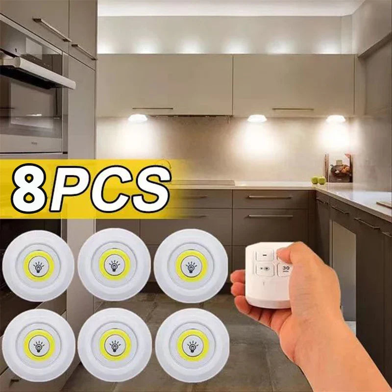 Axyaa Dimmable LED Under Cabinet Light with Remote Control Night Light