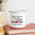 Axyaa Custom Teacher Name Enamel Mug Handle Drinkware Gift