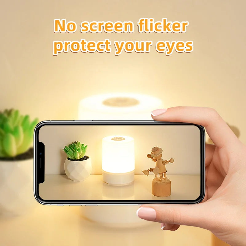 Axyaa USB LED Table Night Lamp Rechargeable Touch Light for Home Bedrooms