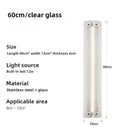 Axyaa Stainless Steel Glass Wall Lamp: Bauhaus LED Decorative Lighting for Bedroom, Dining Hall, Corridor