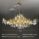 Axyaa Crystal Chandelier: Post-Modern Minimalist Living Room & Restaurant Light