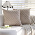 Axyaa Modern Farmhouse Woven Textured Pillow Covers - Set of 2