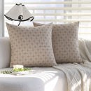 Axyaa Modern Farmhouse Woven Textured Pillow Covers - Set of 2