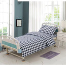 Axyaa Thick Cotton-Polyester Grid 3pc Bedding Set for 0.9-1.2m Bed