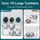Axyaa Stackable Water Bottle Organizer for Cabinet – Clear Plastic Kitchen Storage Holder