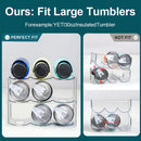 Axyaa Clear Plastic Stackable Bottle Organizer for Kitchen Storage