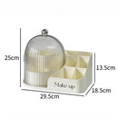 Axyaa Rotating Makeup Organizer for Desktop with Transparent Dustproof Design